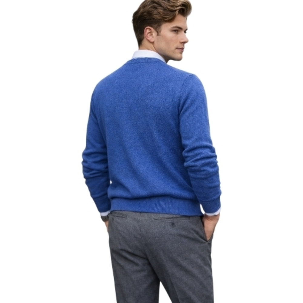 Ralph Lauren Men's Vibrant Blue Crewneck Sweater - Picture 3 of 9
